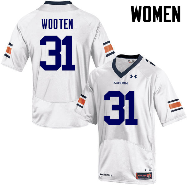 Auburn Tigers Women's Chandler Wooten #31 White Under Armour Stitched College NCAA Authentic Football Jersey YFR6174QI